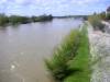 Die Loire in Digoin: Hochwasser.